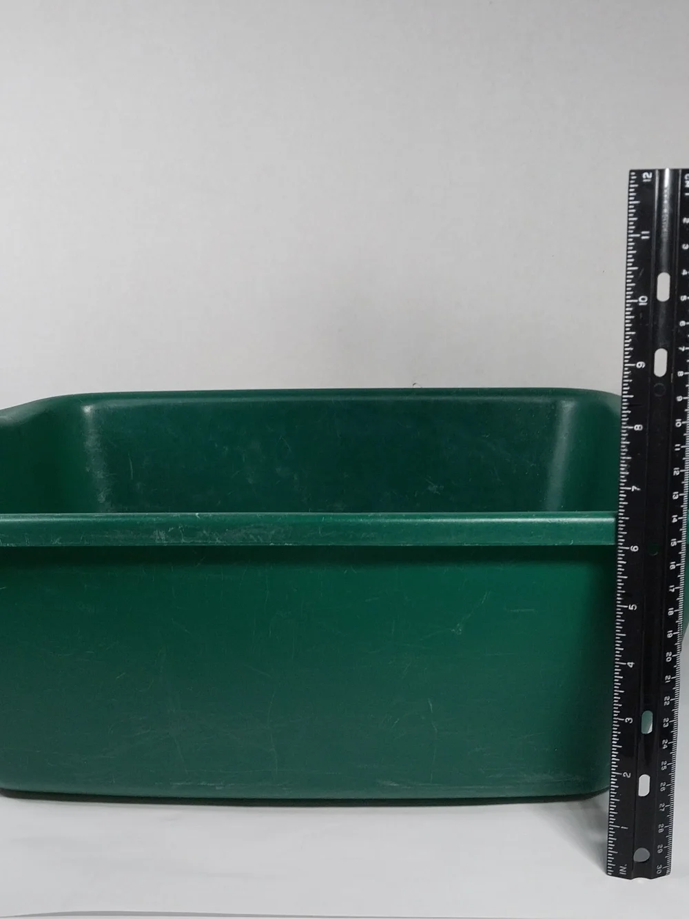 Vintage 70/80s Rubbermaid Ribbed Green Dish Wash Pan 2948 RARE 16x12.75x7”